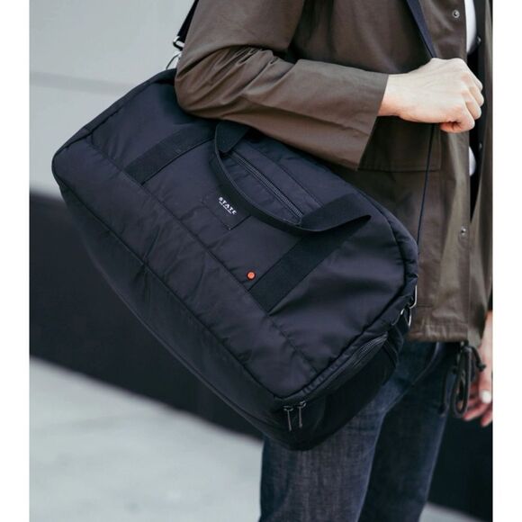 State FRANKLIN WEEKENDER / Gym Nylon Bag in Black/ Pristine - Picture 1 of 8
